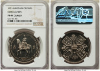 Elizabeth II Proof Crown 1953 PR64 Cameo NGC, KM894, S-4136. Coronation crown. Frosted devices and mirrored fields. 

HID09801242017

© 2022 Heritage ...