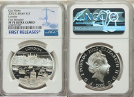 Elizabeth II silver Proof "City Views - London" 2 Pounds (1 oz) 2022 PR70 Ultra Cameo NGC, KM-Unl. City Views series. First releases. Sold with origin...