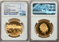 Elizabeth II gold Proof "City View - London" 100 Pounds (1 oz) 2022 PR70 Ultra Cameo NGC, KM-Unl. City Views series. First releases. Sold with origina...