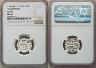 Mughal Empire. Shah Jahan 1/2 Rupee AH 1068 Year 31 (1657/1658) MS65 NGC, Surat mint, KM235.23. Frosted and untoned gem uncirculated. 

HID09801242017...