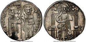 Venice. Giovanni Soranzo Grosso ND (1312-1328) MS61 NGC, Venice mint, Paolucci-2. 2.15gm. IO SVPANTIO | DVX | •S•M• VЄNЄTI, doge and St. Mark standing...