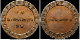 Kingston. William Smith copper 1/2 Penny Token ND (early 19th Century) AU55 Brown NGC, Prid-133. Issued for William Smith in Kingston. Ex. Eric P. New...