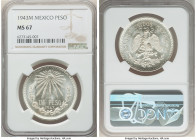 Republic Peso 1943-M MS67 NGC, KM455. An eye-catching, highly reflective Gem Mint State Peso. 

HID09801242017

© 2022 Heritage Auctions | All Rights ...