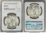 Republic Balboa 1947 MS65+ NGC, Philadelphia mint, KM13. A Gem Mint State Balboa presenting silky luster. 

HID09801242017

© 2022 Heritage Auctions |...