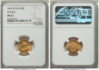 Isabel II gold 40 Reales 1864 MS63 NGC, Madrid mint, KM618.1. A choice 40 Reales with silky, goldenrod tone. 

HID09801242017

© 2022 Heritage Auction...