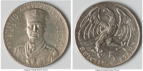 Republic silvered-bronze "General Juan Vicente Gomez" Pattern 5 Mark ND (1929) AU, Mule of Kienast-398 and Schaaf-331/3. 36mm. 20.16gm. By Karl Goetz....