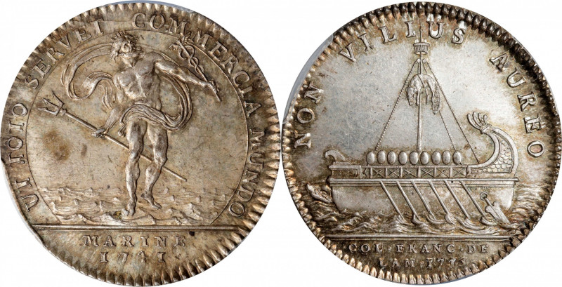 1755 Franco-American Jeton. The Argonauts and the Golden Fleece. Lecompte-159. S...