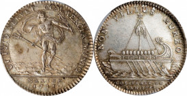 1755 Franco-American Jeton. The Argonauts and the Golden Fleece. Lecompte-159. Silver. Reeded Edge. MS-64 (PCGS).
29 mm. 10.06 grams. Coin alignment....