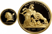 "1781" (2000) Libertas Americana Medal. Modern Paris Mint Dies. Gold. No. 097/500. Proof-67 Deep Cameo (PCGS).
47 mm. 64 grams, .916 fine. A beautifu...
