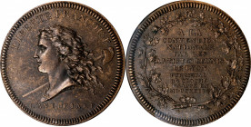 France. 1792 Lyon Convention Medal. By Galle. Maz-318a. Metal de Cloche. Specimen-63 (PCGS).
39 mm. Obv: A left facing head of Liberty with cap-toppe...
