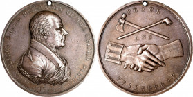 1825 John Quincy Adams Indian Peace Medal. Silver. First Size. Julian IP-11, Prucha-42. Extremely Fine.
75.6 mm. 2508.8 grains. Pierced for suspensio...