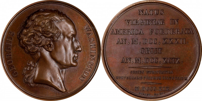 "1819" (ca. 1845-1860) Series Numismatica Medal. By John R. Bacon. Musante GW-10...