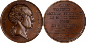 "1819" (ca. 1845-1860) Series Numismatica Medal. By John R. Bacon. Musante GW-101, Baker-130. Bronze. MS-67 BN (NGC).
41 mm. Pointing hand privy mark...
