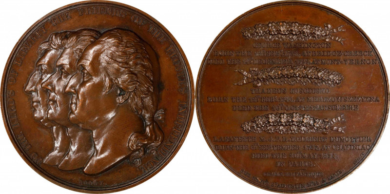 (ca. 1841-1845) Cercle Britannique or Heroes of Liberty Medal. Musante GW-149, B...