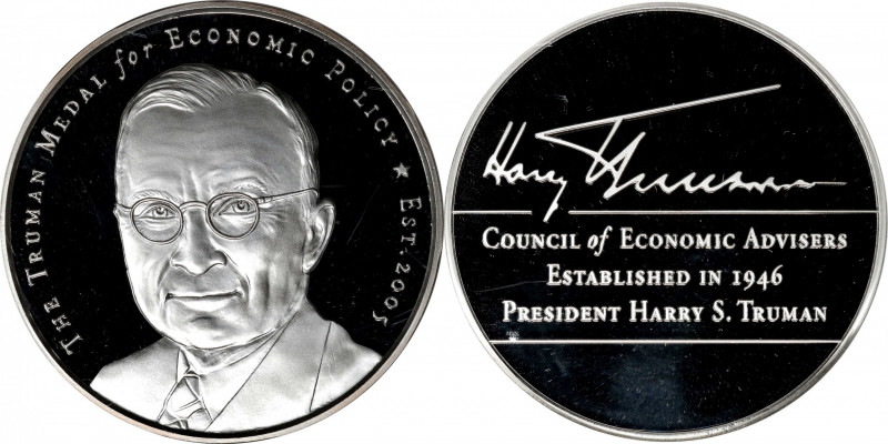 2005 Truman Medal for Economic Policy. Silver. Awarded to Paul A. Volcker, Octob...
