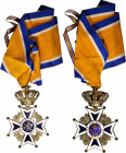 The Netherlands. Order of Orange-Nassau, Grand Officer Class, Awarded to Paul A. Volcker by the Kingdom of the Netherlands. Mint State.
A two-piece s...