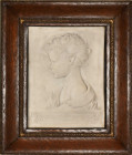 1903 Bas Relief Plaque of Horatio Hathaway Brewster. By James Earle Fraser. Marble. Choice Extremely Fine.
13.5 inches x 10.5 inches. Exquisitely fra...