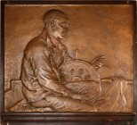Undated Plaque, Dr. William Nye Swift at the Helm. By James Earle Fraser. Bronze. Extremely Fine.
21.25 inches x 25 inches. Mounted to a custom conte...