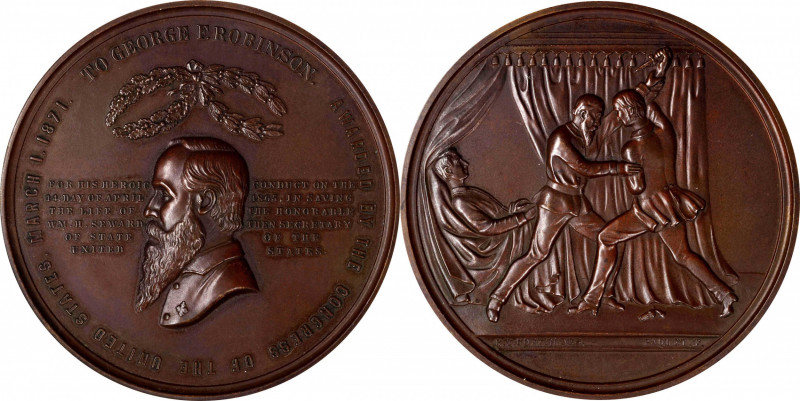 "1871" (1873) George F. Robinson Medal. By Anthony C. Paquet. Julian PE-27. Bron...