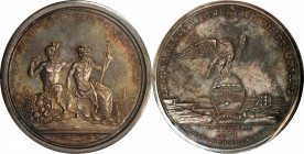 1826 Erie Canal Completion Medal. HK-1000. Rarity-6. Silver. Specimen-62 (PCGS).
45 mm. A truly exceptional silver impression of this perennially pop...