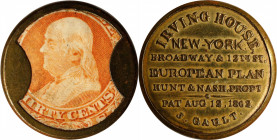 1862 Hunt & Nash (Irving House). Thirty Cents. HB-159, EP-180, S-112, Reed-IH30. Extremely Fine, Cleaned.
Case: Minimally worn with all major feature...