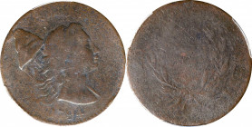 1794 Liberty Cap Cent. S-18B. Rarity-4. Head of 1793. Edge of 1794. VG Details--Cleaned (PCGS).
A decent, representative example of the scarce and co...