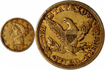 1849 Liberty Head Half Eagle. EF-45 (PCGS). CAC.
A fully original example with light, ancient surface build up around the peripheries. Otherwise hone...