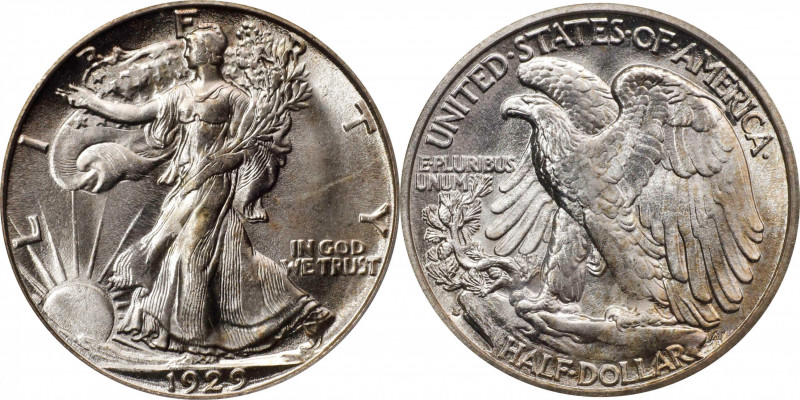 1929-S Walking Liberty Half Dollar. MS-65 (PCGS). CAC.
A well struck, fully lus...