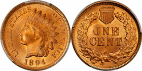 1894 Indian Cent. MS-67 RD (PCGS).
Exceptionally vivid deep rose-red surfaces are as bright and fresh as the day the coin emerged from the dies. Thos...