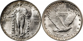 1927-S Standing Liberty Quarter. MS-64 (PCGS). CAC. OGH.
A thoroughly PQ example whose brilliant-white surfaces border on full Gem quality. Lustrous ...