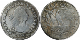 1796 Draped Bust Half Dollar. Small Eagle. O-102, T-2. Rarity-5+. 16 Stars. VG Details--Repaired (PCGS).
Half dollar rarities from Stack's Bowers Gal...