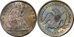 1850-O Liberty Seated Half Dollar. WB-3. Rarity-3. MS-65 (PCGS). CAC.
An exceptionally well preserved, remarkably attractive condition rarity in an e...