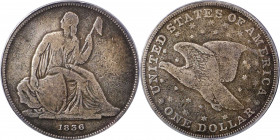 1836 Gobrecht Silver Dollar. Name on Base. Judd-60 Original, Pollock-65. Rarity-1. Silver. Plain Edge. Die Alignment I. Proof-10 (PCGS).
This is cert...