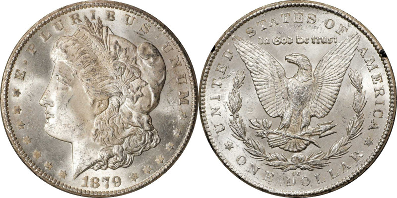 1879-CC GSA Morgan Silver Dollar. Clear CC. MS-64 (NGC).
This is a lovely examp...