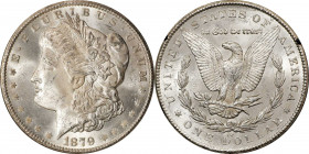 1879-CC GSA Morgan Silver Dollar. Clear CC. MS-64 (NGC).
This is a lovely example of one of the more challenging Carson City Mint Morgan dollar issue...
