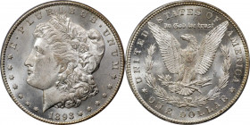 1893-CC Morgan Silver Dollar. MS-63 (PCGS). CAC.
A delightful coin that shows strong mint luster, a solid strike and impressively smooth surfaces. Th...