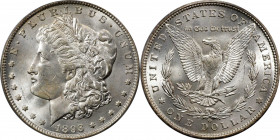 1893-O Morgan Silver Dollar. MS-63 (PCGS).
Just a touch of golden toning accents the high points across this lustrous example. Our multiple offerings...