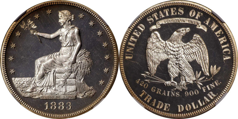 1883 Trade Dollar. Proof-66 Cameo (NGC).
Given the extreme popularity of the Pr...