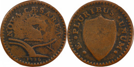 1786 New Jersey Copper. Maris 10-gg, W-4750. Rarity-7+. No Coulter. VG-10 (PCGS).
128.9 grains. 28.9 mm. 140&deg; rotation. A classic rarity, discove...