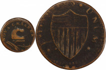 1787 New Jersey Copper. Maris 41-c, W-5205. Rarity-5+. Outlined Shield, Googly Eye. Fine-15 (PCGS).
154.3 grains. 26.7 mm. A pretty nice example of a...