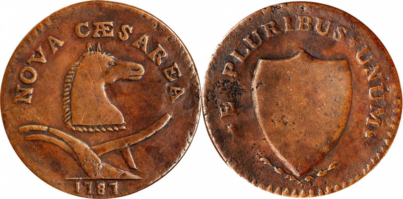 1787 New Jersey Copper Whatsit. Made from Maris 63-s. About As Made.
113.6 grai...