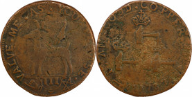 1737 Higley Copper. Freidus 2-B.a, W-8225. Rarity-8. VALVE ME AS YOU PLEASE / I AM GOOD COPPER, 3 Hammers. VF-20 (PCGS).
155.2 grains. Another impres...