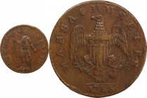 1788 Massachusetts Cent. Ryder 10-L, W-6280. Rarity-2. Period After MASSACHUSETTS. EF-45 (PCGS).
156.2 grains. Predominantly chocolate-brown with a s...