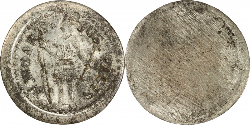 Undated (ca. 1805) William Woart Token. Rulau-E Ma 90. Rarity-9. White Metal. MS...