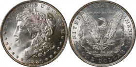 1880/79 Morgan Silver Dollar. MS-65 (PCGS).
A mostly white Gem example of this rare overdate Morgan. The 80/79 is a variety seldom seen from Philadel...