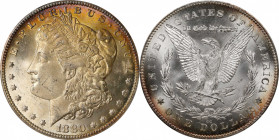 1880/79-CC Morgan Silver Dollar. VAM-4. Top 100 Variety. Reverse of 1878. MS-65 (PCGS).
This is a popular overdate in the Carson City Mint Morgan dol...