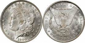 1880-CC Morgan Silver Dollar. MS-65 (PCGS). CAC.
A boldly struck, frosty-white Gem to represent one of the popular low mintage CC-Mint Morgan dollar ...