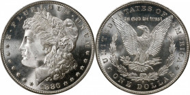 1880/9-S Morgan Silver Dollar. MS-67+ (PCGS). CAC.
A richly frosted Superb Gem with fully brilliant surfaces and eagerly cartwheeling luster througho...