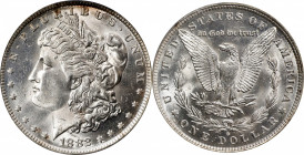 1882-O/S Morgan Silver Dollar. VAM-4. Top 100 Variety. Strong, O/S Recessed. MS-64 (PCGS). CAC.
A boldly to sharply struck example of a popular Morga...