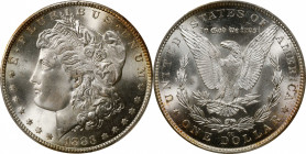 1883-CC Morgan Silver Dollar. MS-66+ (PCGS). CAC.
A mostly brilliant and beautiful Gem whose smartly impressed surfaces are aglow with frosty mint lu...